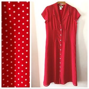 Coldwater Creek polka dot maxi dress